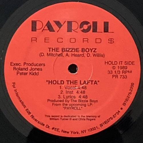 BIZZIE BOYZ / HOLD THE LAFTA/DROPPIN IT – VINYL CHAMBER