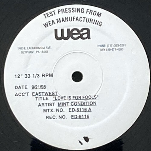 MINT CONDITION/ENVYI/MISTA / LOVE IS FOR FOOLS/CRAZY LOVE/ALL ABOUT YO