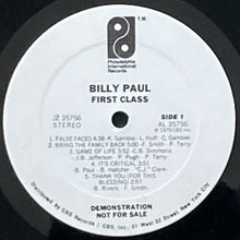 画像をギャラリービューアに読み込む, BILLY PAUL / FIRST CLASS
