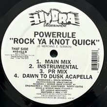 画像をギャラリービューアに読み込む, POWERULE / DAWN TO DUSK/ROCK YA KNOT QUICK