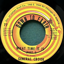 画像をギャラリービューアに読み込む, GENERAL CROOK / WHAT TIME IT IS (Part I)/(Part II)