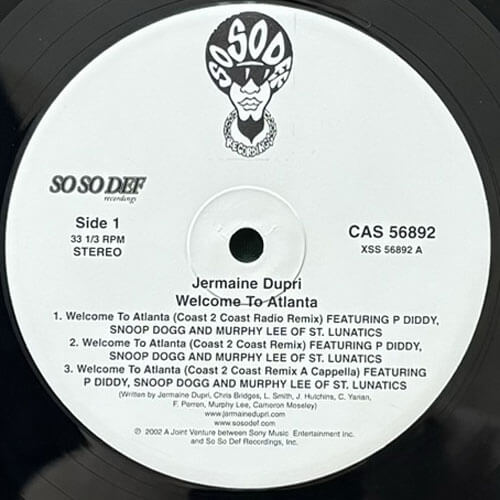JERMAINE DUPRI / WELCOME TO ATLANTA (COAST 2 COAST REMIX) – VINYL