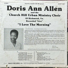 画像をギャラリービューアに読み込む, DORIS ANN ALLEN AND THE CHURCH HILL URBAN MINISTRY CHOIR OF RICHMOND, VA. / I LOVE THE MORNING