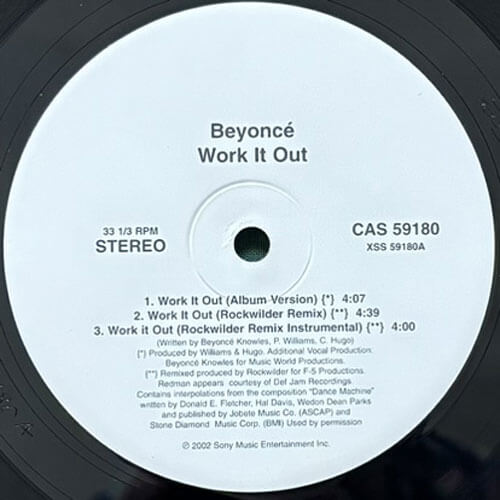 BEYONCE / WORK IT OUT – VINYL CHAMBER