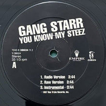 画像をギャラリービューアに読み込む, GANG STARR / YOU KNOW MY STEEZ/SO WASSUP?!
