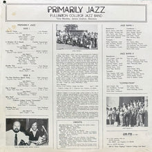 画像をギャラリービューアに読み込む, FULLERTON COLLEGE JAZZ BAND / PRIMARILY JAZZ