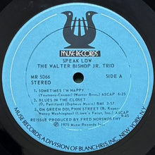画像をギャラリービューアに読み込む, WALTER BISHOP JR. / SPEAK LOW