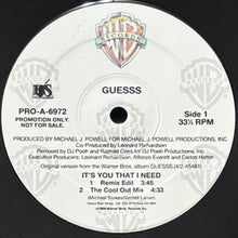 画像をギャラリービューアに読み込む, GUESS / IT'S YOU THAT I NEED