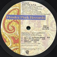 画像をギャラリービューアに読み込む, PRINCE AND THE N.P.G. / GETT OFF/VIOLET THE ORGAN GRINDER/GANGSTER GLAM/CLOCKIN' THE JIZZ