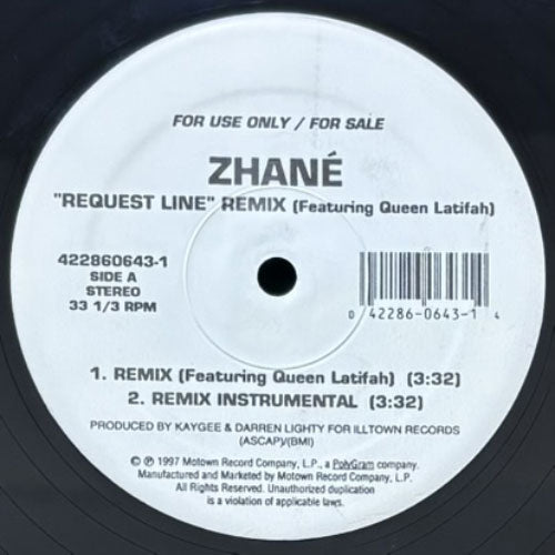 ZHANE featuring QUEEN LATIFAH / REQUEST LINE (REMIX) – VINYL CHAMBER