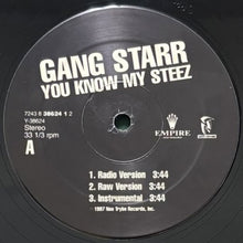 画像をギャラリービューアに読み込む, GANG STARR / YOU KNOW MY STEEZ/SO WASSUP?!