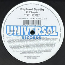 画像をギャラリービューアに読み込む, RAPHAEL SAADIQ featuring D'ANGELO / BE HERE