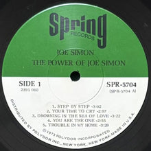 画像をギャラリービューアに読み込む, JOE SIMON / THE POWER OF JOE SIMON