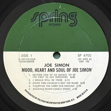 画像をギャラリービューアに読み込む, JOE SIMON / MOOD HEART AND SOUL