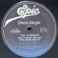 画像をギャラリービューアに読み込む, JACKSONS / SHAKE YOUR BODY (DOWN TO THE GROUND)/THAT'S WHAT YOU GET (FOR BEING POLITE)