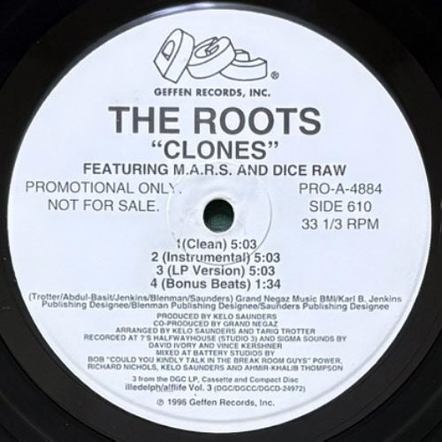 THE ROOTS「CLONES & SECTION」オリジナル盤 直筆サイン入 ROOTS / CLONES/SECTION – VINYL CHAMBER