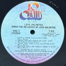画像をギャラリービューアに読み込む, LOVE UNLIMITED / UNDER THE INFLUENCE OF LOVE UNLIMITED