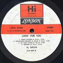 画像をギャラリービューアに読み込む, AL GREEN / LIVIN' FOR YOU