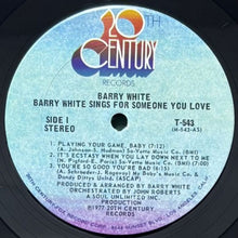 画像をギャラリービューアに読み込む, BARRY WHITE / BARRY WHITE SINGS FOR SOMEONE YOU LOVE
