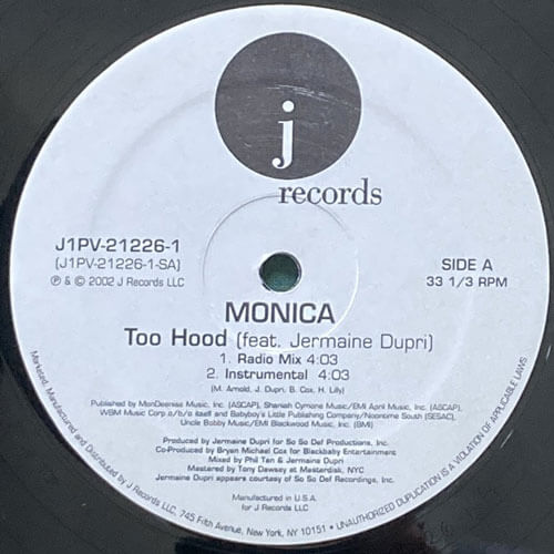 MONICA / TOO HOOD – VINYL CHAMBER