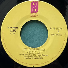 画像をギャラリービューアに読み込む, MFSB featuring THE THREE DEGREES / LOVE IS THE MESSAGE/MY ONE AND ONLY LOVE