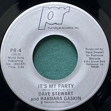 画像をギャラリービューアに読み込む, DAVE STEWART & BARBARA GASKIN / IT'S MY PARTY/WAITING IN THE WINGS