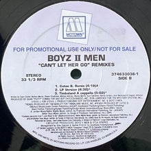 画像をギャラリービューアに読み込む, BOYZ II MEN / CAN'T LET HER GO (REMIXES)
