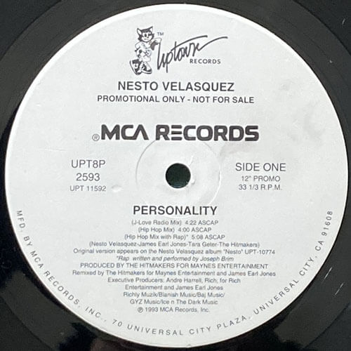 NESTO VELASQUEZ / PERSONALITY – VINYL CHAMBER