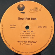 画像をギャラリービューアに読み込む, SOUL FOR REAL / LOVE YOU SO/NEVER FELT THIS WAY