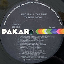 画像をギャラリービューアに読み込む, TYRONE DAVIS / I HAD IT ALL THE TIME