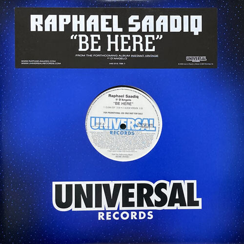 RAPHAEL SAADIQ featuring D'ANGELO / BE HERE – VINYL CHAMBER