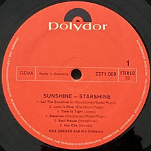 画像をギャラリービューアに読み込む, MAX GREGER AND HIS ORCHESTRA / SUNSHINE STARSHINE