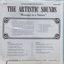 画像をギャラリービューアに読み込む, ARTISTIC SOUNDS / MESSAGE TO A NATION