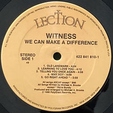 画像をギャラリービューアに読み込む, WITNESS / WE CAN MAKE A DIFFERENCE