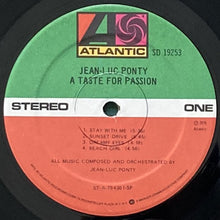 画像をギャラリービューアに読み込む, JEAN-LUC PONTY / A TASTE FOR PASSION