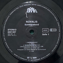 画像をギャラリービューアに読み込む, NOVALIS / SOMMERABEND