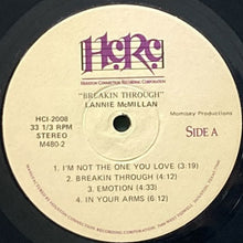 画像をギャラリービューアに読み込む, LANNIE McMILLAN / BREAKIN THROUGH