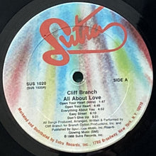 画像をギャラリービューアに読み込む, CLIFF BRANCH / ALL ABOUT LOVE