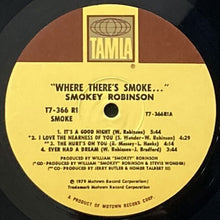 画像をギャラリービューアに読み込む, SMOKEY ROBINSON / WHERE THERE'S SMOKE...