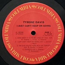 画像をギャラリービューアに読み込む, TYRONE DAVIS / I JUST CAN'T KEEP ON GOING
