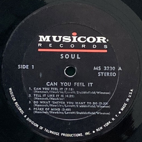 S.O.U.L. CAN YOU FEEL IT （USオリジナル） S.O.U.L. / CAN YOU FEEL IT – VINYL CHAMBER