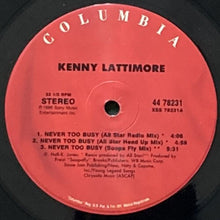 画像をギャラリービューアに読み込む, KENNY LATTIMORE / NEVER TOO BUSY
