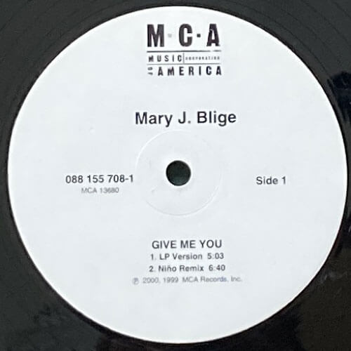 MARY J. BLIGE / GIVE ME YOU/LET NO MAN PUT ASUNDER