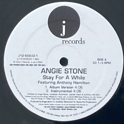 ANGIE STONE featuring ANTHONY HAMILTON / STAY FOR A WHILE