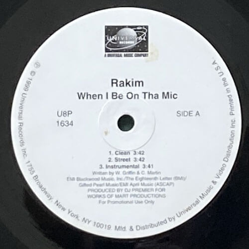 RAKIM / WHEN I BE ON THA MIC/FLOW FORVER