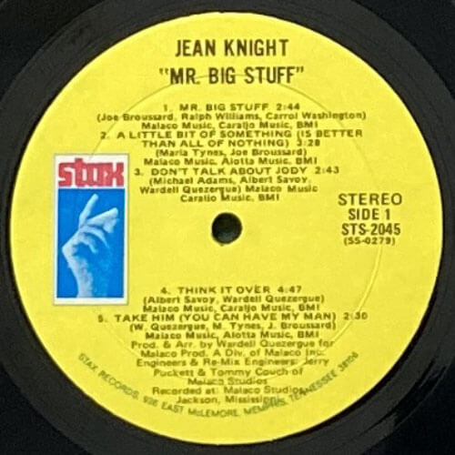 JEAN KNIGHT / MR. BIG STUFF – VINYL CHAMBER