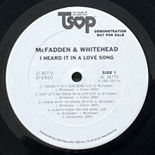 画像をギャラリービューアに読み込む, McFADDEN &amp; WHITEHEAD / I HEARD IT IN A LOVE SONG

