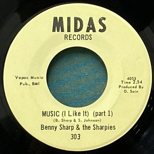 BENNY SHARP & THE SHARPIES / MUSIC (I LIKE IT) (Part 1)/(Part 2)