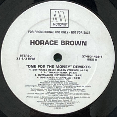 HORACE BROWN / ONE FOR THE MONEY (REMIXES)