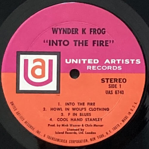 米LP Wynder K. Frog Into The Fire LPS212 Wah Wah Records /00260 Into The Fire | Wynder K. Frog | Wah Wah Records Supersonic